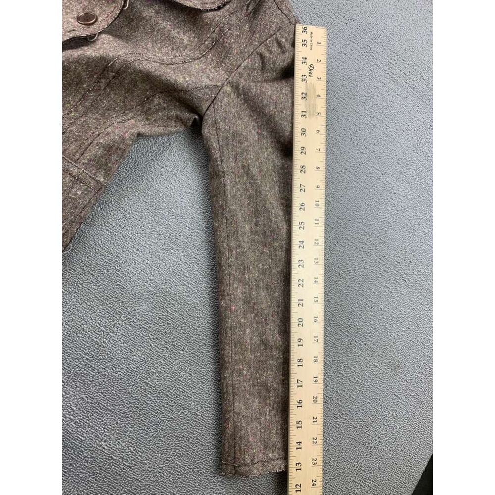 Carolina Williamson Blazer Women 2 Brown Wool Blend Three Button Front USA Made - Picture 7 of 8